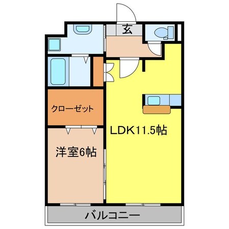 エソール中今泉の物件間取画像